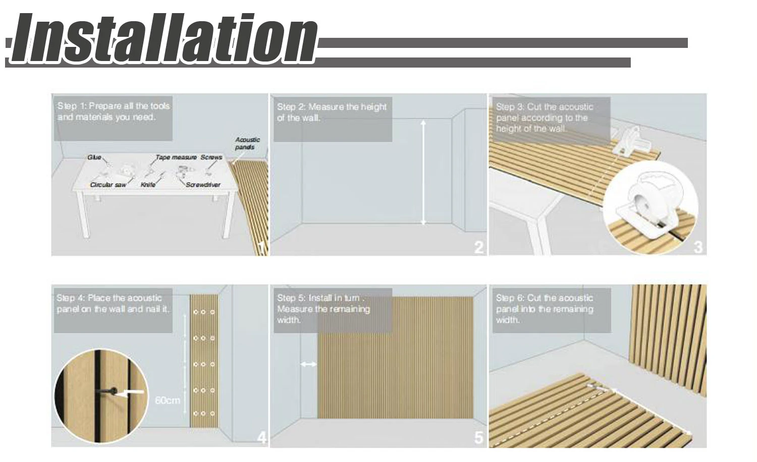Wood Slat Acoustic Panels